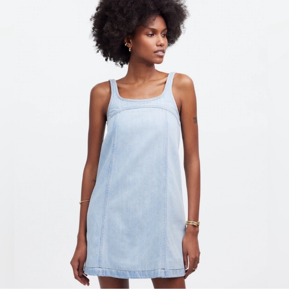 Madewell Light Blue Denim Tank Dress